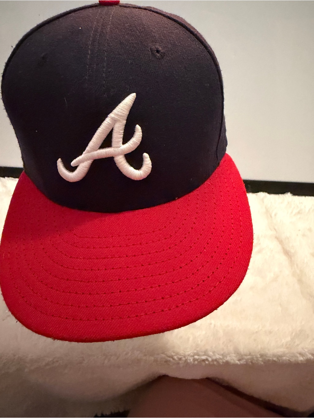 New Era Fitted Baseball Cap - Black & Red Trim